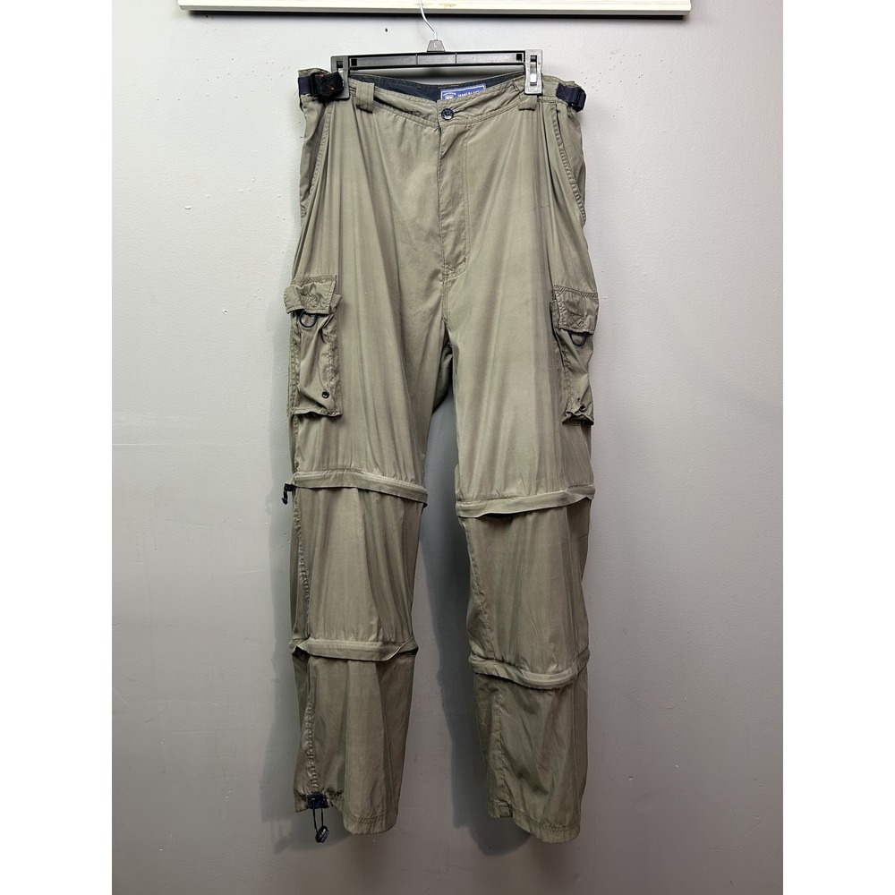 Union Pacific Pants Mens 34x32 Khaki Cargo Convertible Zip‎ Off Hiking Outdoor
